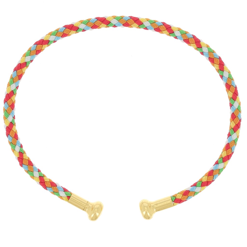 Bracelet Vintage Torsadé Acajou Et Liseré Doré - En Plastique, Style Rétro Occasion