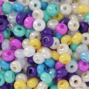 Perles rocailles Preciosa 6/0 4 mm - Mix Opaque Multicolore Luster x20g