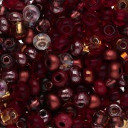 Perles rocailles Preciosa  6/0 4 mm - Mix Transparent - Métallique x20g