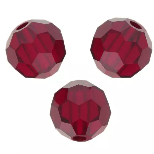 Perles rondes facettées Preciosa - Round Bead 5 mm - Siam x15