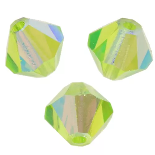 Perles toupies Preciosa - Rondelle Bead 5 mm - Limecicle AB x12