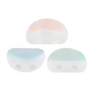 Perles en verre Kos® par Puca® 6x3 mm - Crystal Mat AB x10g