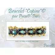 Perles en verre Kos® par Puca® 6x3 mm - Crystal Mat AB x10g