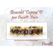 Perles en verre Kos® par Puca® 6x3 mm - Crystal Mat AB x10g