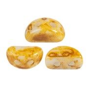 Perles en verre Kos® par Puca® 6x3 mm - Opaque White Travertin x10g|raw }}