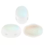 Perles en verre Samos® par Puca® 7x5 mm - Crystal Mat AB x10g