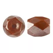 Perles en verre Baros® par Puca® 6x5 mm - Frost Caramel Luster x10g
