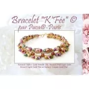 Perles en verre Baros® par Puca® 6x5 mm - Frost Sweet Pink Travertin x10g