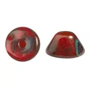 Perles en verre Konos® par Puca® 4x2 mm - Frost Cherry Travertin x10g