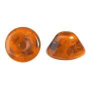 Perles en verre Konos® par Puca® 4x2 mm - Frost Tangerine Travertin x10g|raw }}