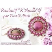 Perles en verre Konos® par Puca® 4x2 mm - Frost Tangerine Luster x10g