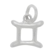 Breloque signe astrologique 9x8.5 mm - Gémeaux - Argent 925 x1