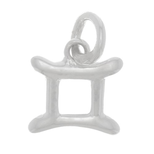 Breloque signe astrologique 9x8.5 mm - Gémeaux - Argent 925 x1