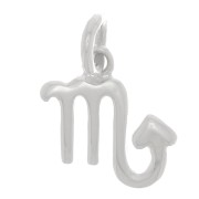 Breloque signe astrologique 11x10 mm - Scorpion - Argent 925 x1|raw }}
