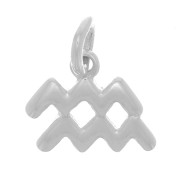 Breloque signe astrologique 8x10 mm - Verseau - Argent 925 x1