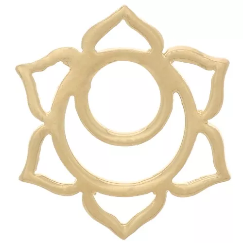 Intercalaire Chakra n°2 - Sacré - 15 mm - Doré à l'or fin x1