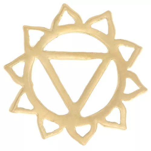 Intercalaire Chakra n°3 - Plexus Solaire - 15 mm - Doré à l'or fin x1