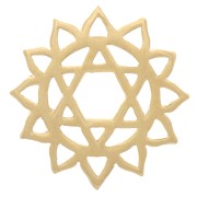 Intercalaire Chakra n°4 - Coeur - 15 mm - Doré à l'or fin x1