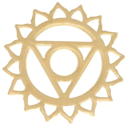 Intercalaire Chakra n°5 - Gorge - 15 mm - Doré à l'or fin x1
