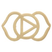 Intercalaire Chakra n°6 - 3ème oeil - 16x10 mm - Doré à l'or fin x1|raw }}
