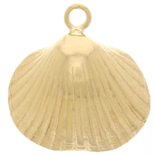 Pendentif coquillage 17x15.5 mm - Argent 925 Doré à l'or fin x1