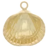 Pendentif coquillage 17x15.5 mm - Argent 925 Doré à l'or fin x1