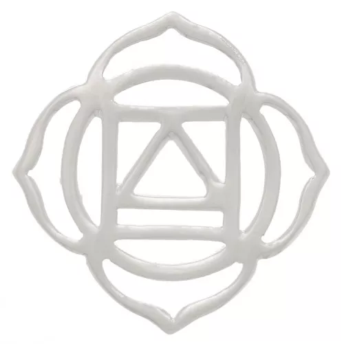 Intercalaire Chakra n°1 - Racine - 15 mm - Placage Argent fin x1