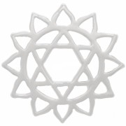 Intercalaire Chakra n°4 - Coeur - 15 mm - Placage Argent fin x1|raw }}