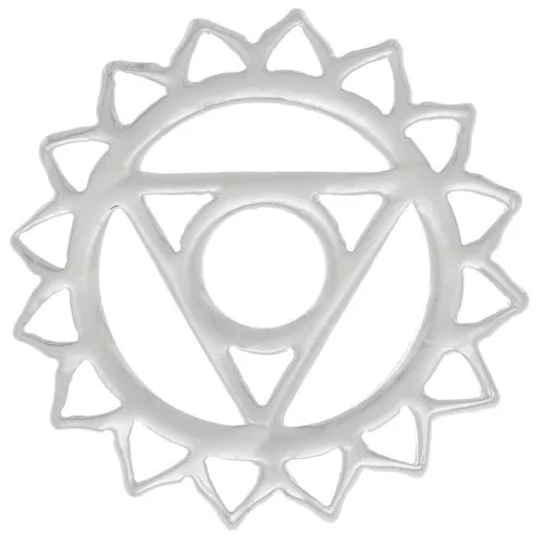Intercalaire Chakra n°5 - Gorge - 15 mm - Placage Argent fin x1