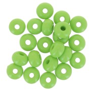 Sachet de 500 perles en verre dépoli, forme losange. Jaune. 10*8mm