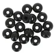 Perles rocailles Preciosa 2/0 - 6 mm - Opaque Noir x20g
