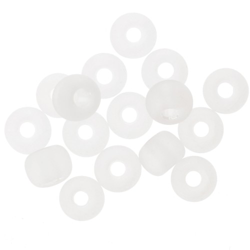 Preciosa Perles rocailles 2/0 - 6 mm - Opaque Crystal AB Mat x20g