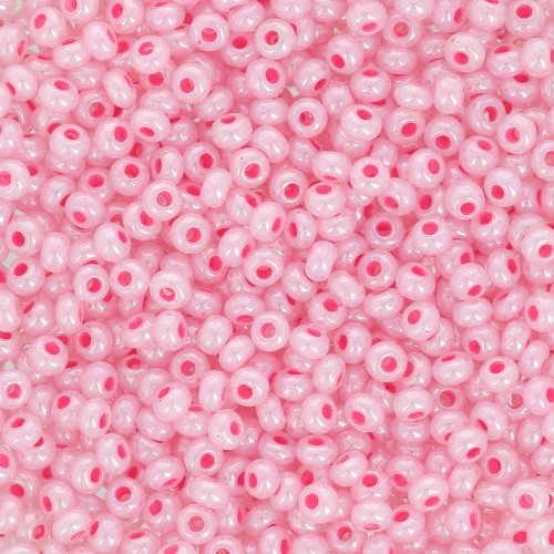 Perles rocailles Preciosa 11/0 2 mm - Rose Clair nacré 20g