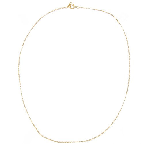 Tour de cou maille Jaseron 1.3 mm - Gold filled (or laminé) x46cm