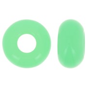 Perles gros trous - Donuts 14 mm - Turquoise - Vert clair x10|raw }}