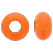 Perles gros trous - Donuts 14 mm - Orange foncé x10|raw }}