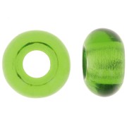 Perles gros trous - Donuts 14 mm - Vert x10|raw }}