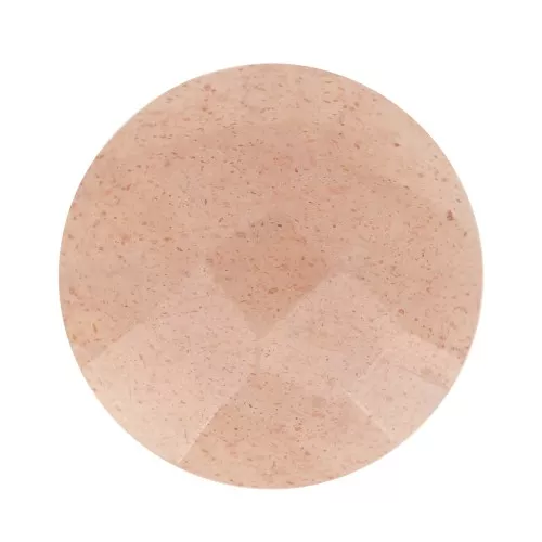 Cabochon rond facetté 10 mm en pierre gemme - Pierre de lune Mix rose x1
