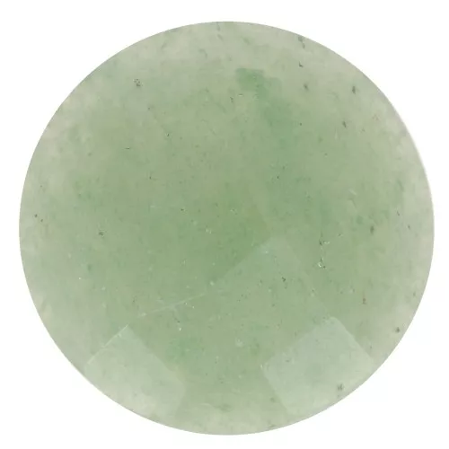 Cabochon rond facetté 12 mm en pierre gemme - Aventurine x1