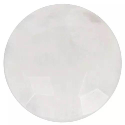 Cabochon rond facetté 12 mm en pierre gemme - Pierre de lune x1