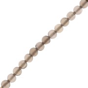 Perles rondes 3 mm pierre gemme - Quartz fumé x25