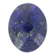 Cabochon ovale facetté 10x8 mm en pierre gemme - Lapis lazuli x1