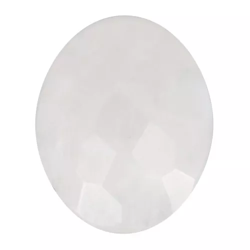 Cabochon ovale facetté 10x8 mm en pierre gemme - Pierre de lune x1