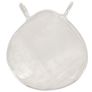 Intercalaire goutte facetté pour collier 17x16 mm - Argent 925 - Pierre de lune x1