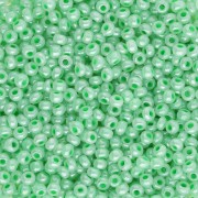 Perles rocailles Preciosa 11/0 2 mm - Vert d'eau nacré x20g