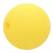 Perle en résine opaque effet mat 8 mm - Jaune soleil x1