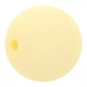 Perle en résine opaque effet mat 8 mm - Jaune pastel x1