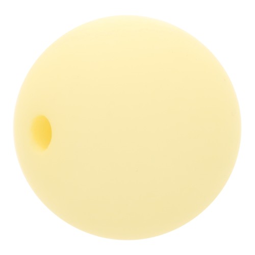 Perle en résine opaque effet mat 10 mm - Jaune pastel x1