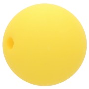 Perle en résine opaque effet mat 12 mm - Jaune soleil x1