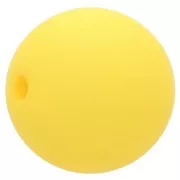 Perle en résine opaque effet mat 12 mm - Jaune soleil x1